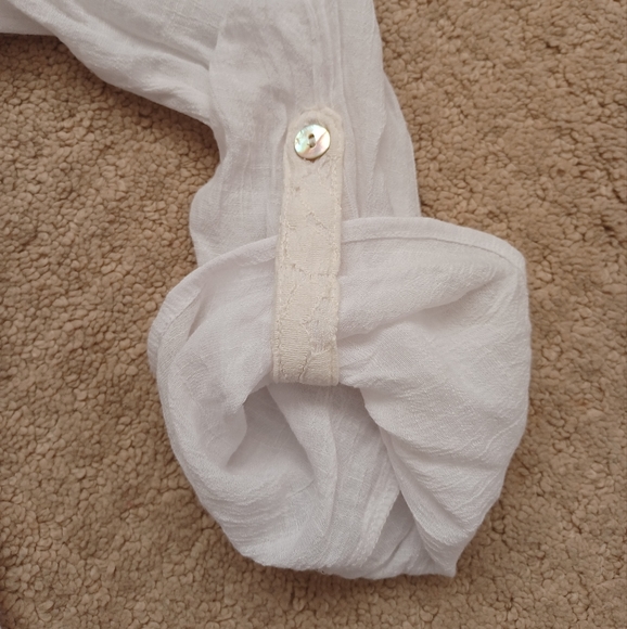 Women's Elementz Button-down Blouse - White (XL) - Picture 7 of 7